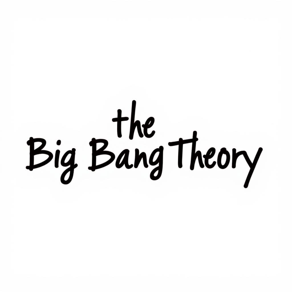 Biểu tượng đơn giản của "The Big Bang Theory" với chữ viết tay