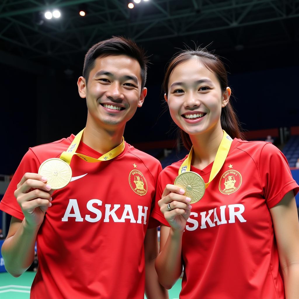 Le Duc Phat and Pham Nhu Thao - cau long ASIAD 2018