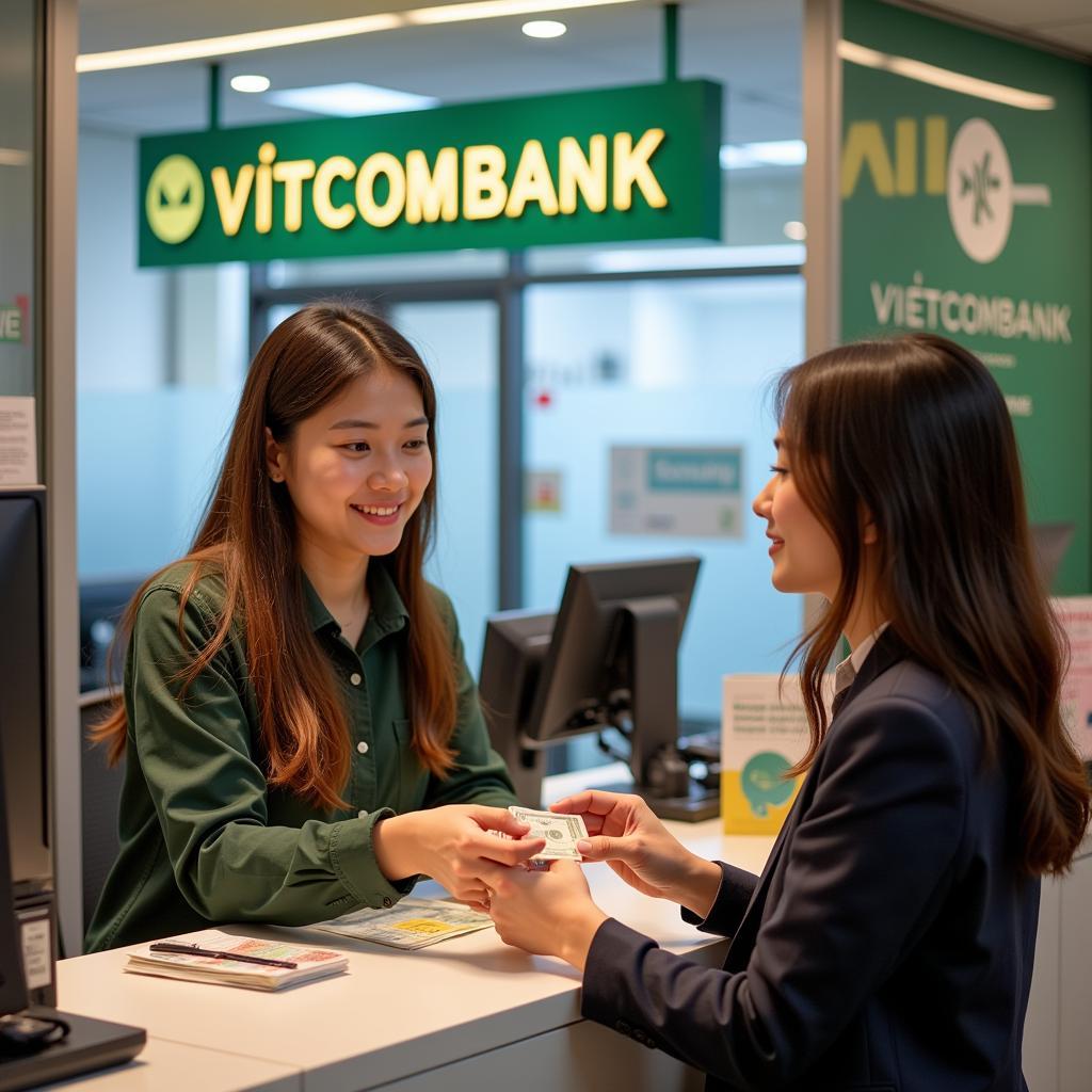 Cách Chuyển Tiền Nhanh Vietcombank Tại Quầy Giao Dịch