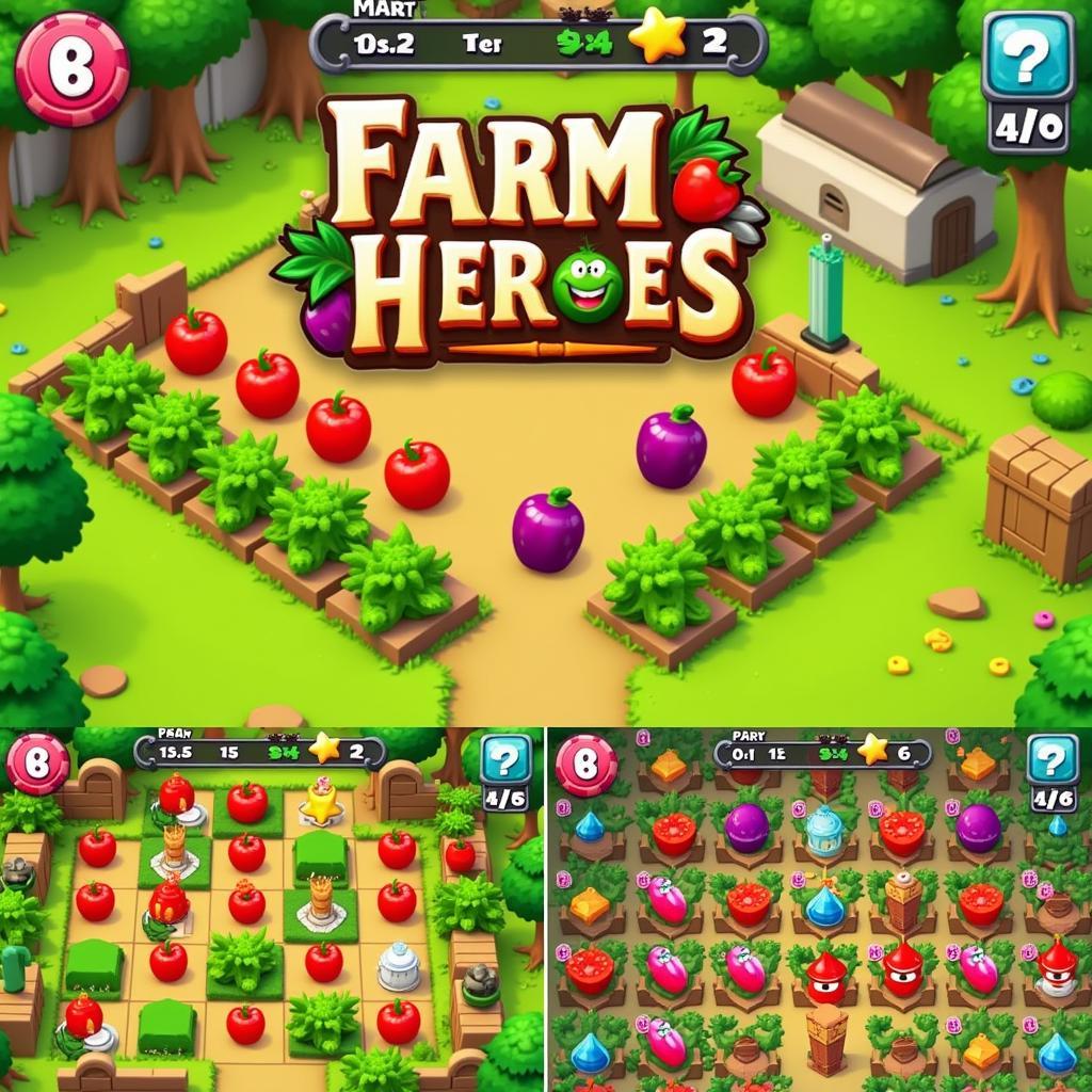 Hình ảnh minh họa gameplay Farm Heroes Saga