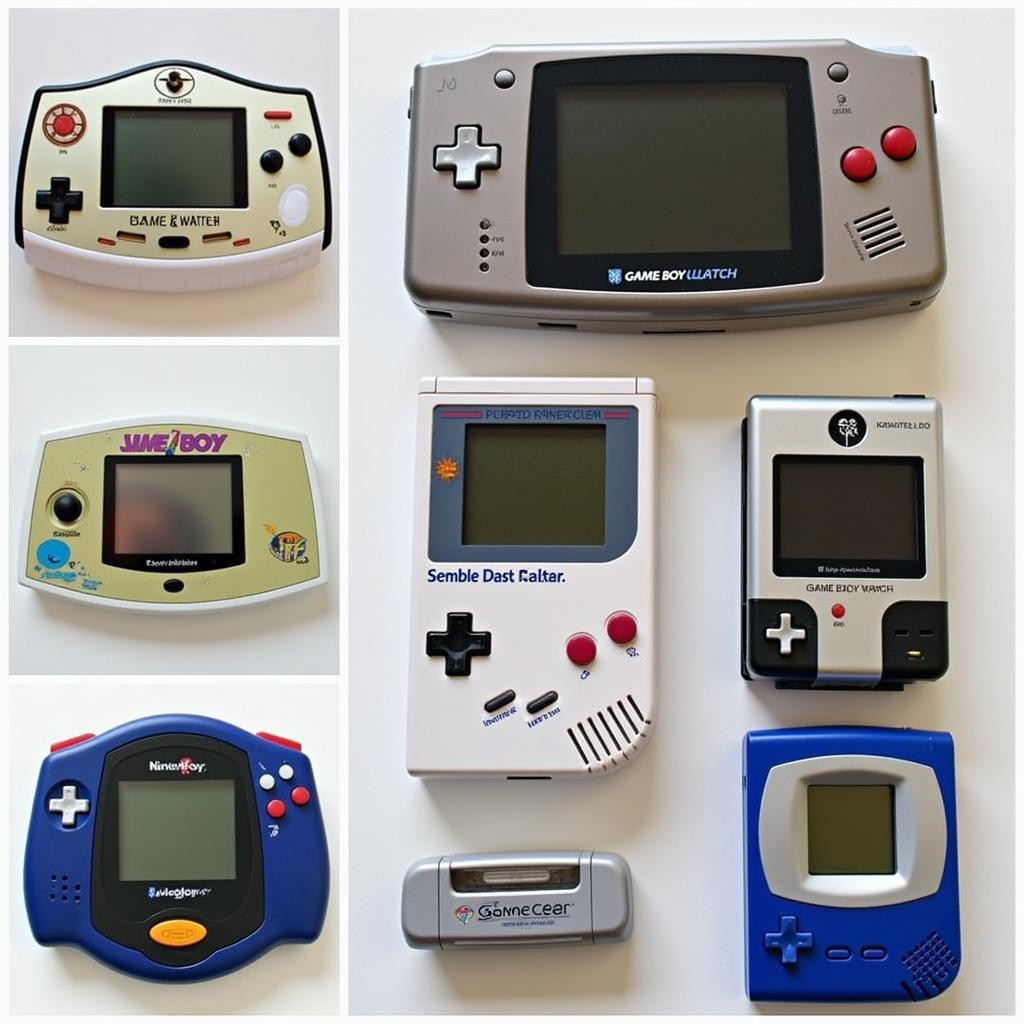 Những chiếc máy chơi game cầm tay cổ điển như Game & Watch, Nintendo Game Boy, Sega Game Gear...