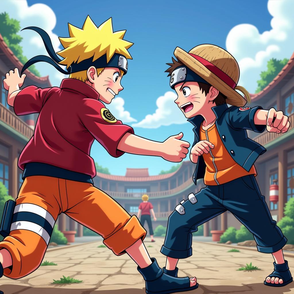 Game online Naruto Luffy