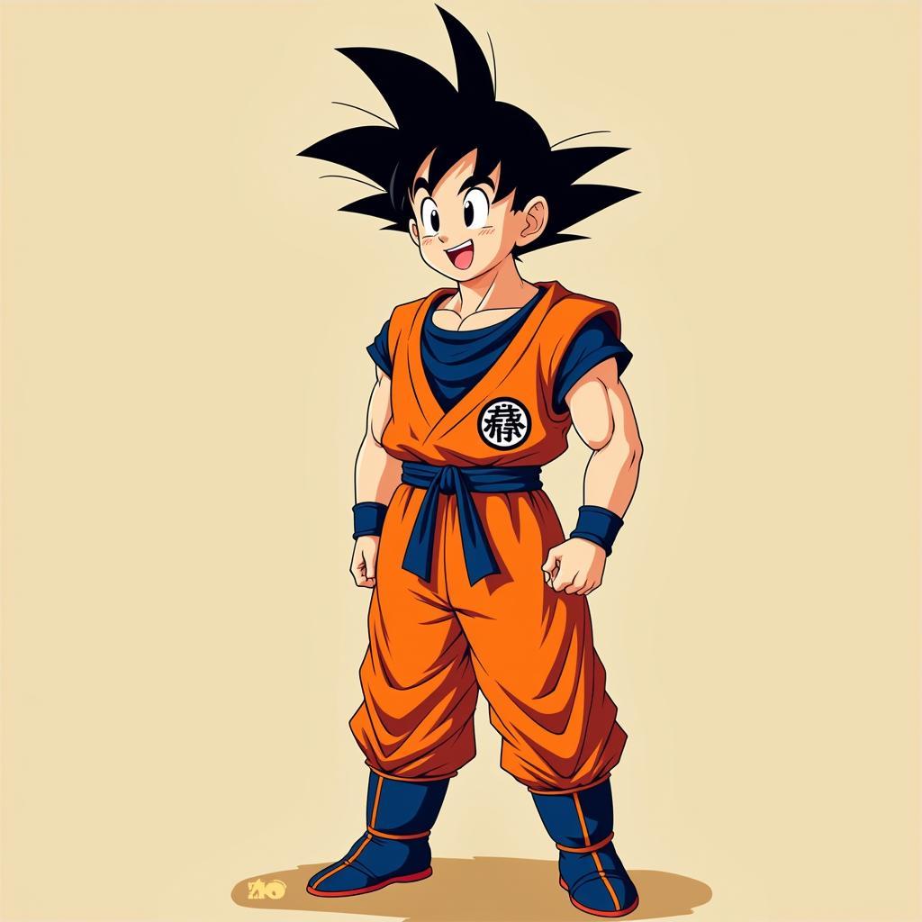 Trang phục luyện tập đơn giản, năng động của Goku