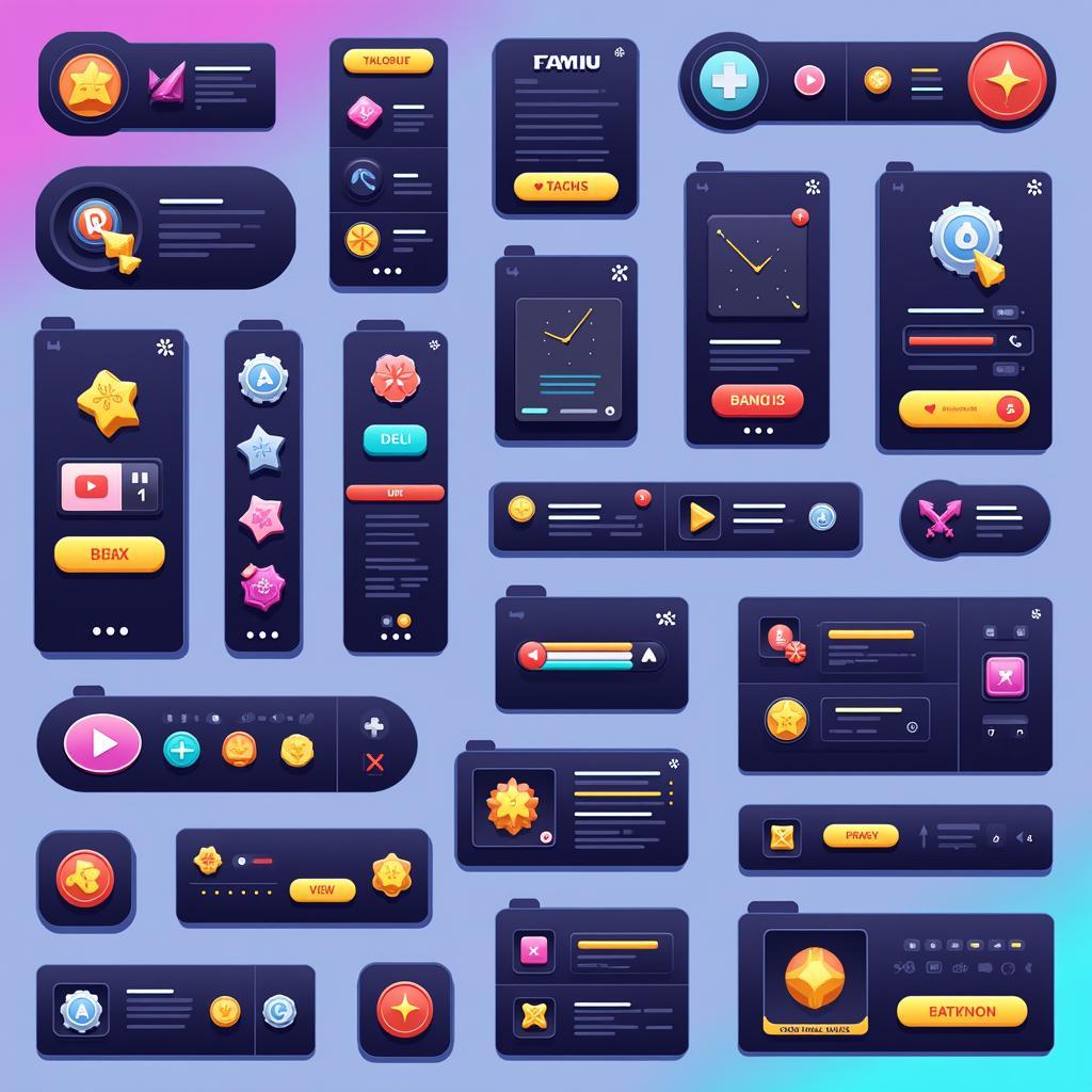 Bộ Game UI Kit đẹp mắt cho thiết kế game