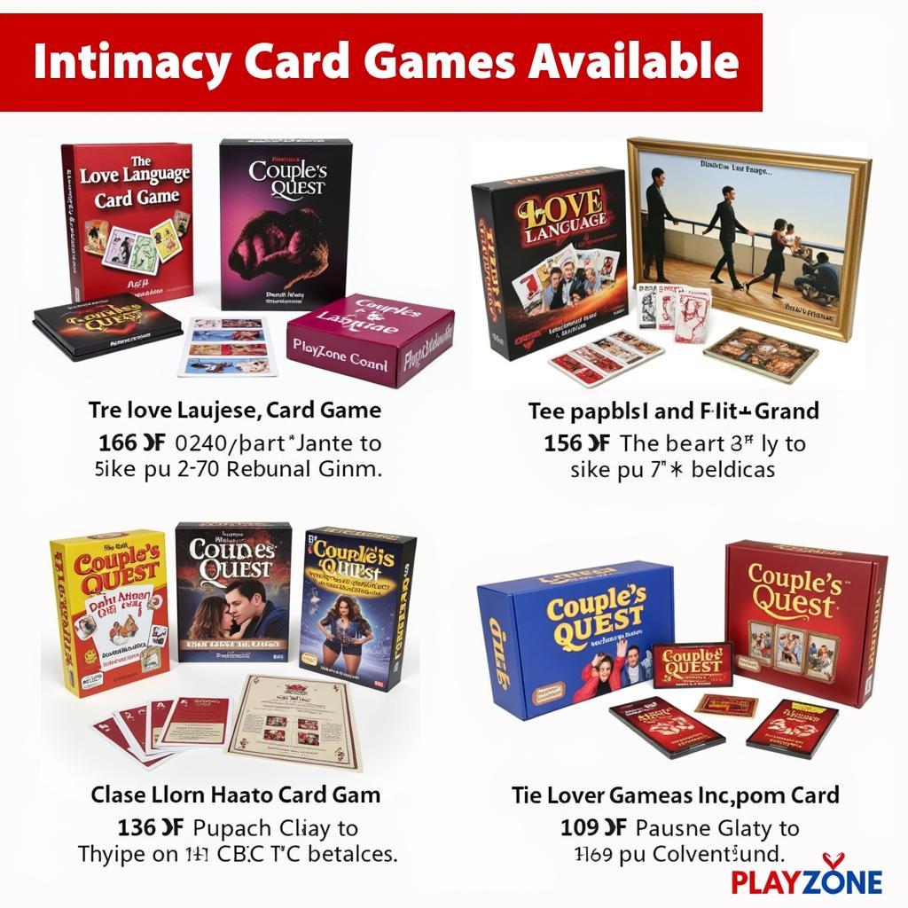 Hình ảnh về các loại Intimacy Card Games tại PlayZone Hà Nội