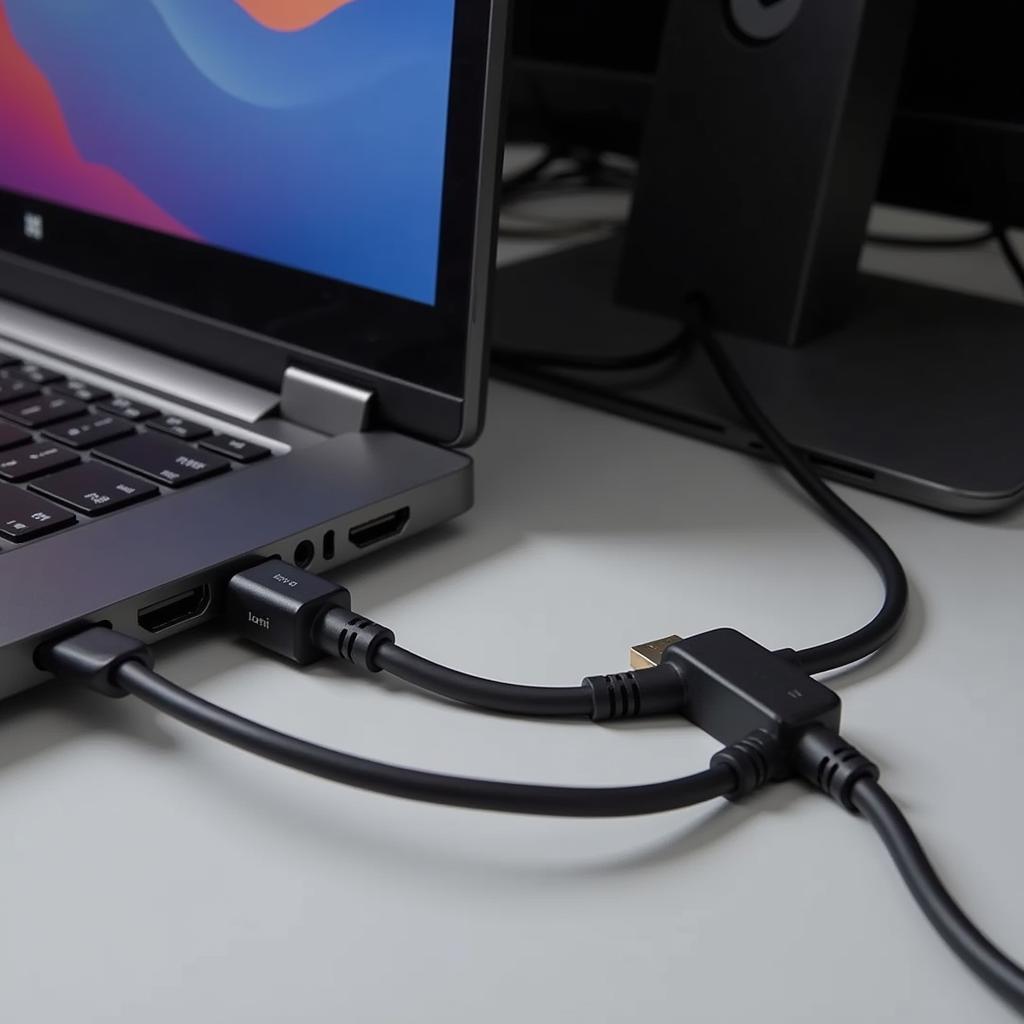 Kết nối màn hình với laptop bằng cáp HDMI