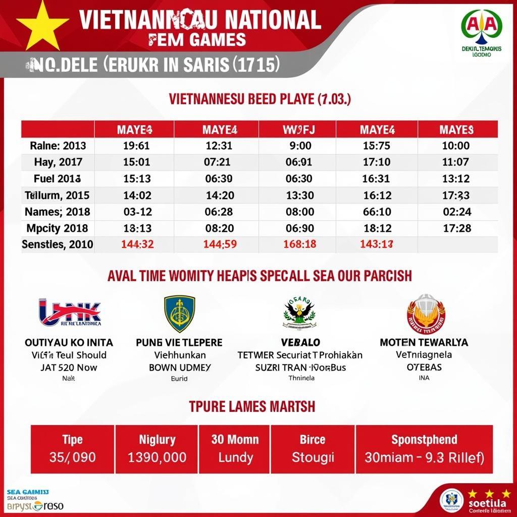 Lịch thi đấu SEA Games của đội tuyển Việt Nam