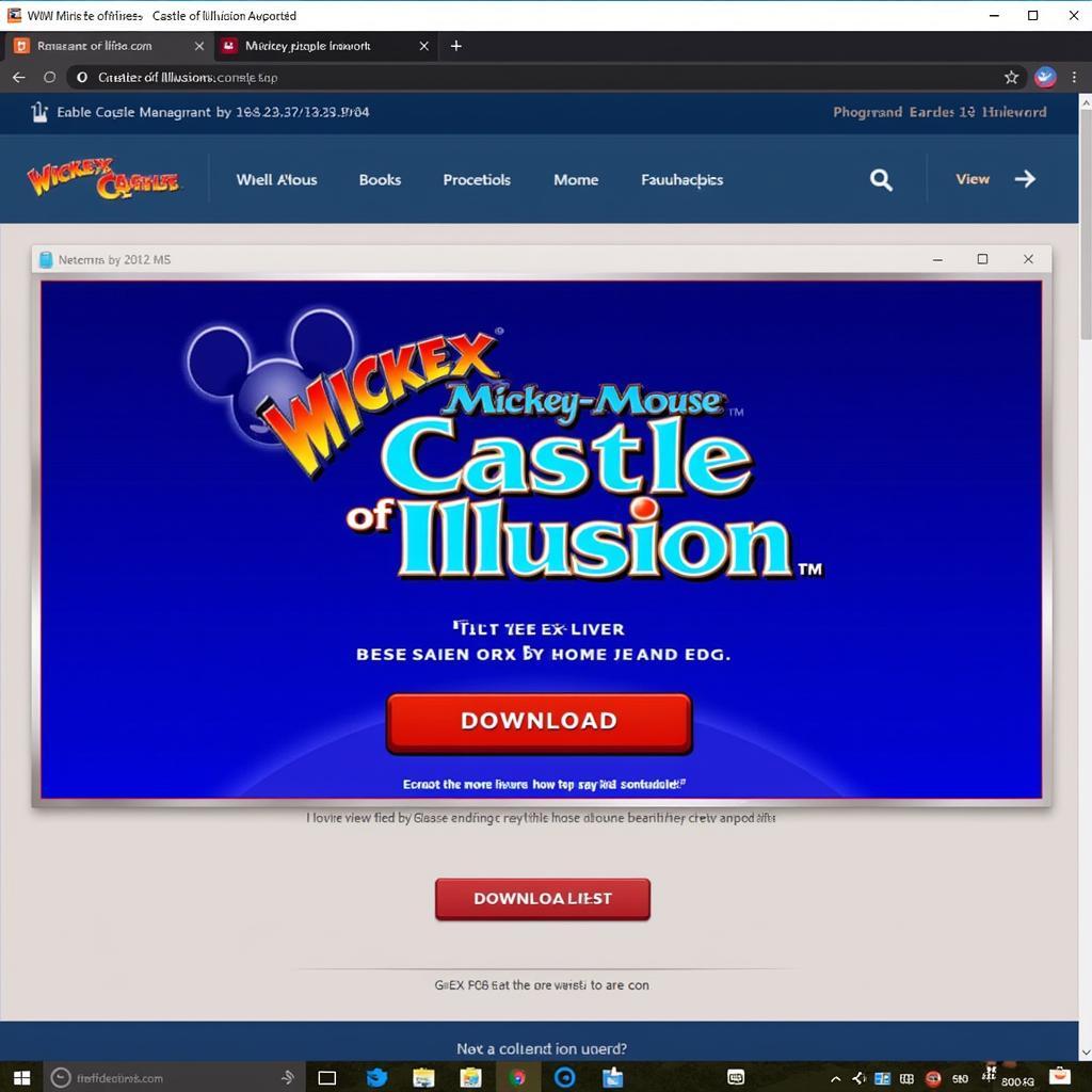 Tải game Mickey Mouse Castle of Illusion trên PC