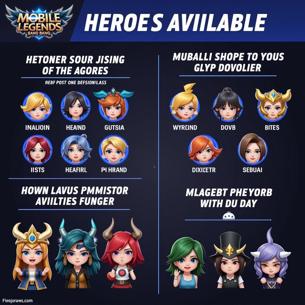 Mobile Legends: Bang Bang features a diverse cast of heroes with unique abilities and gameplay styles