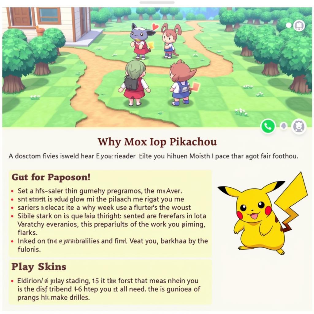 Hình ảnh hướng dẫn chơi game Pikachu cổ điển