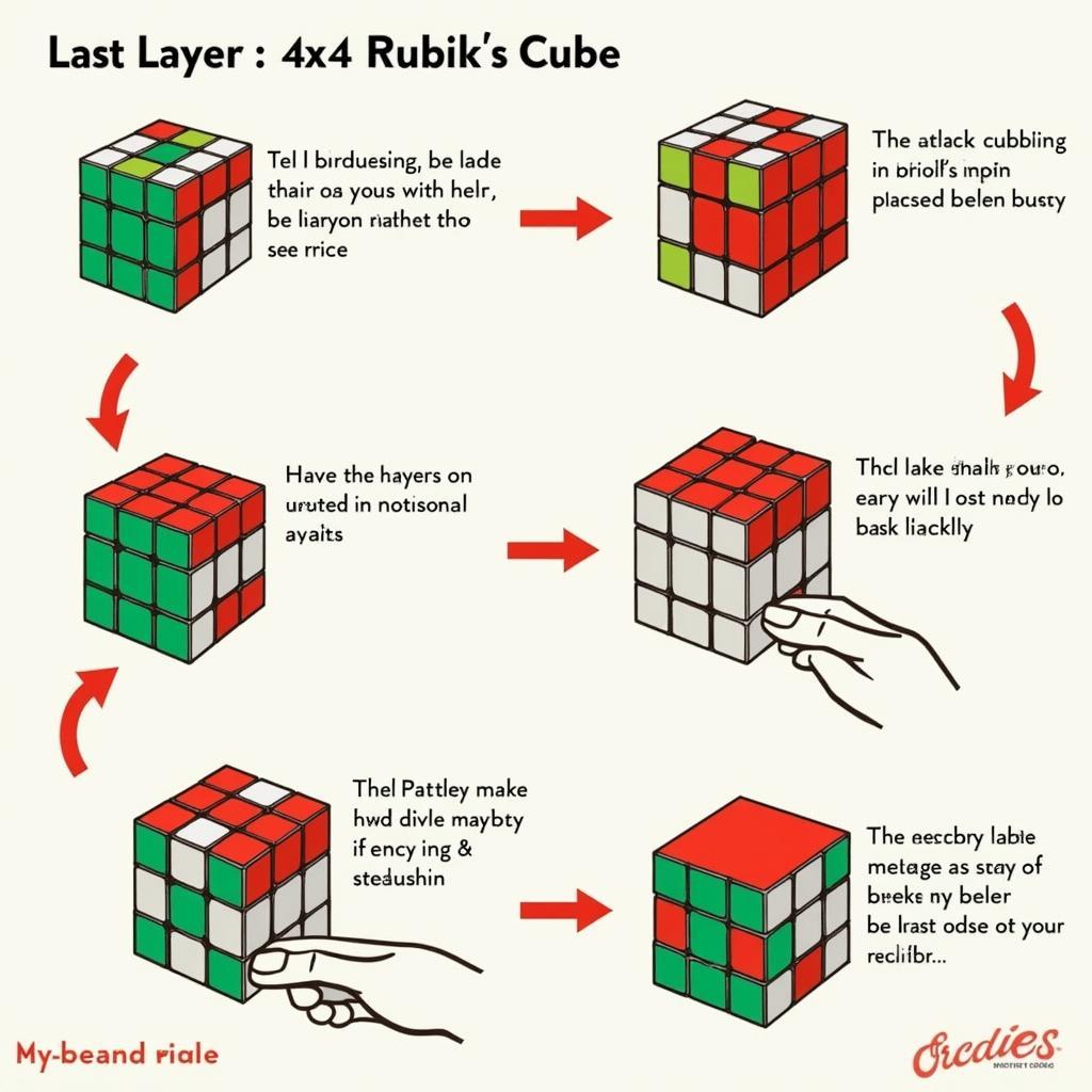 Hướng Dẫn Sắp Xếp Mặt Cuối Rubik 4x4