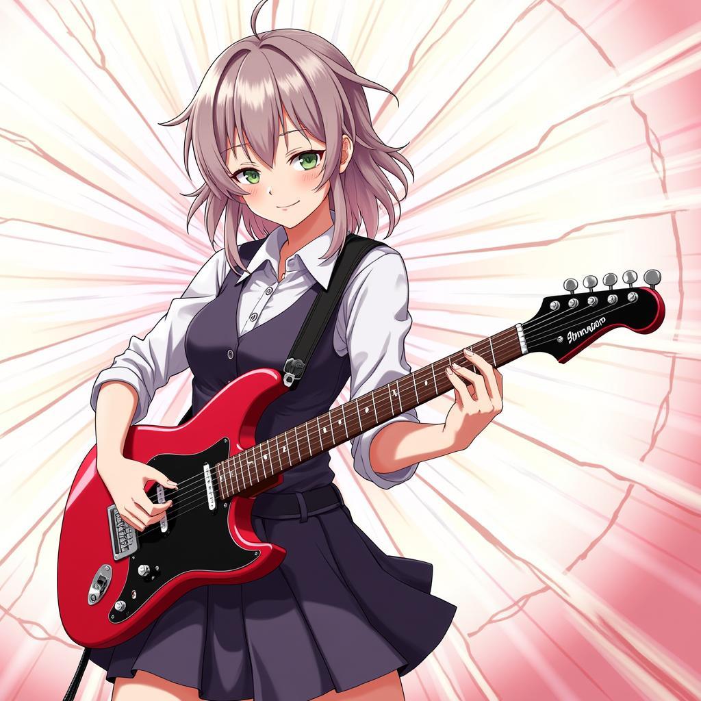 Sayo Hikawa chơi guitar trong Bang Dream