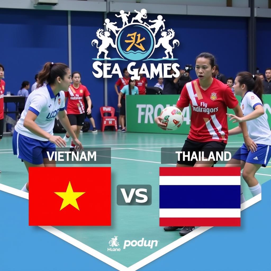 Sea Games 31: Đội tuyển Futsal Nữ Việt Nam thi đấu với Thái Lan