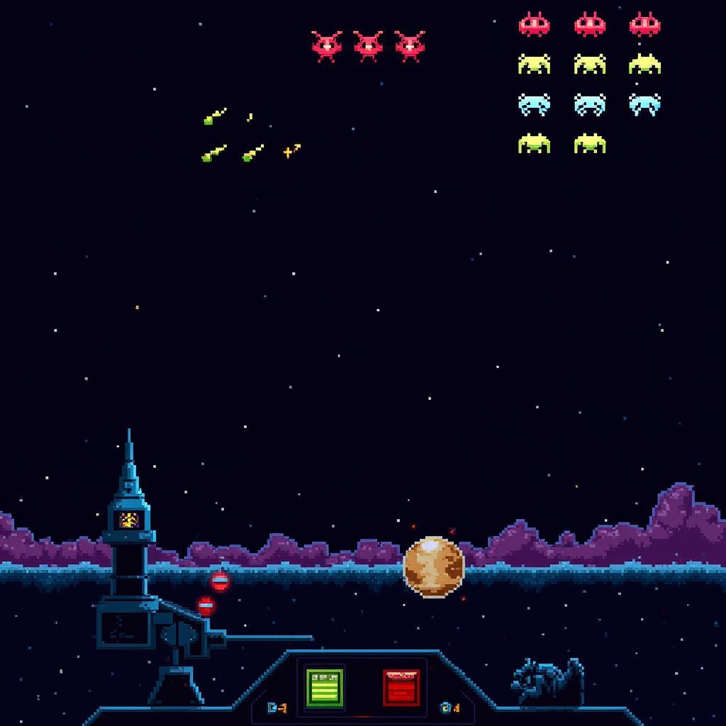 Space Invaders game DOS