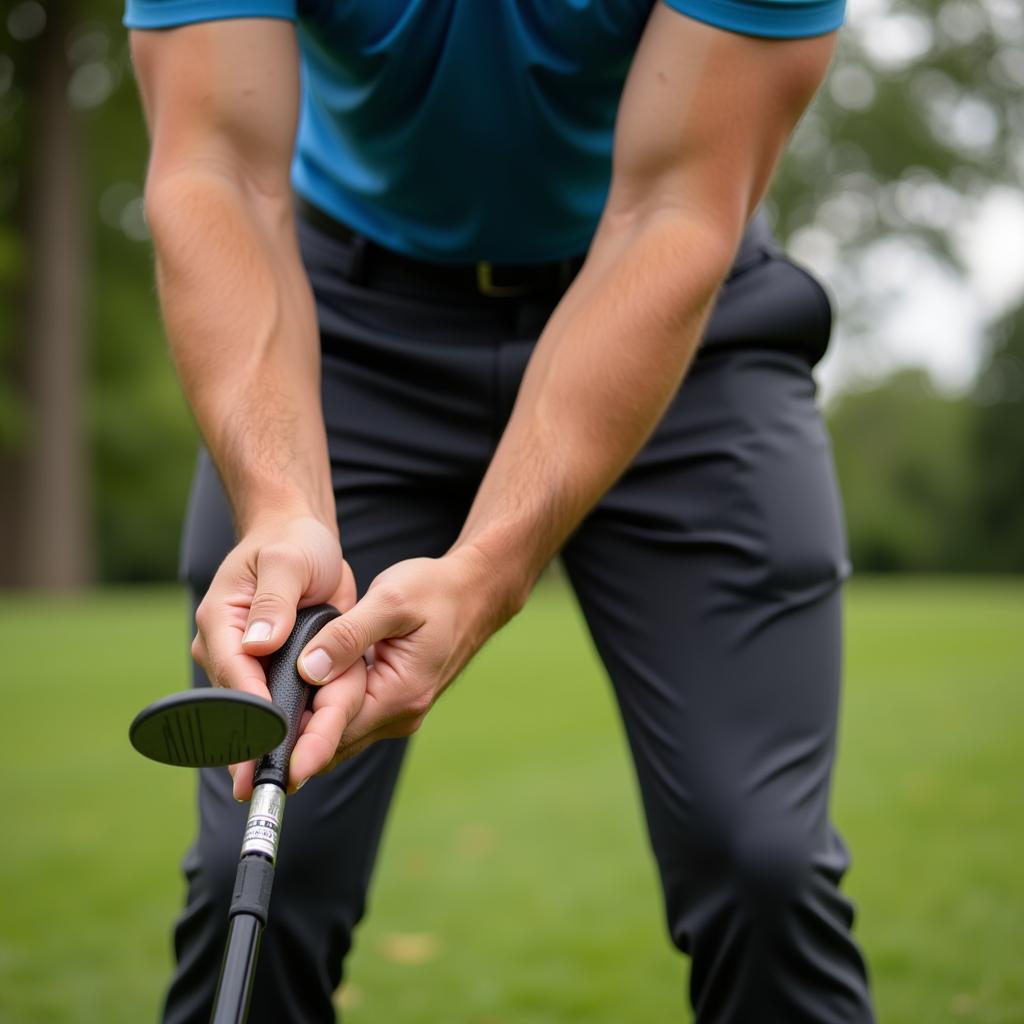 Vị trí cầm gậy golf