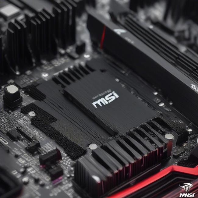 Bo mạch chủ MSI MPG X570 Gaming Pro Carbon với hệ thống tản nhiệt