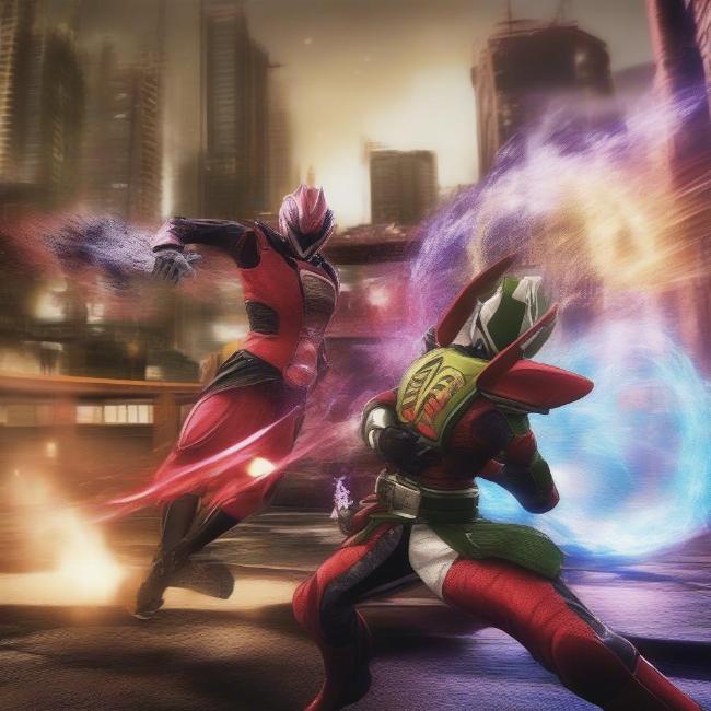 Tái hiện trận chiến kinh điển trong game Kamen Rider Faiz