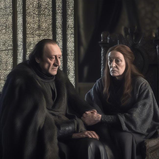 Walda Frey và Roose Bolton trong Game of Thrones