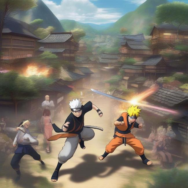 Thế giới nhẫn giả Naruto sống động và đầy màu sắc trong game đối kháng