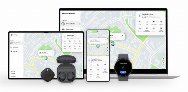 Giao diện ứng dụng Find My Device trên điện thoại Android hiển thị vị trí thiết bị